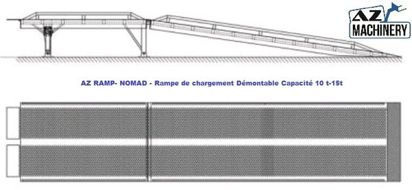Rampe de chargement démontable et transportable AZ RAMP-NOMADE 10 - 10 Tonnes