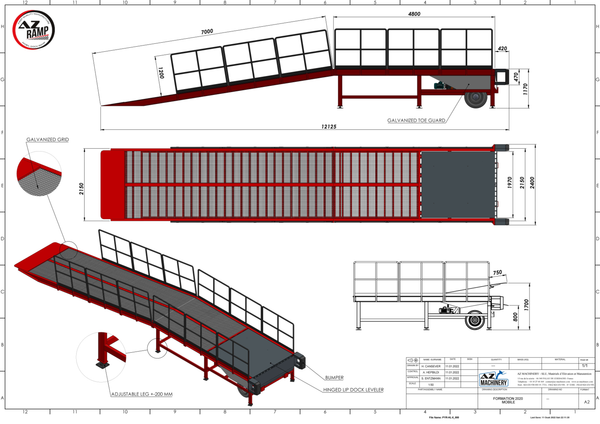 Fixed loading ramp AZ RAMP-FORMATION 2020- 8 Ton