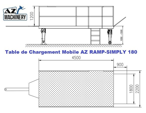 Mesa de muelle móvil AZ RAMP-SIMPLY 180 - Capacidad  8T