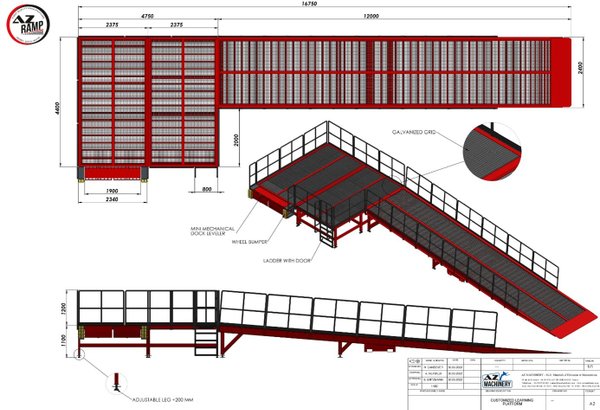 Loading Ramp with Integrated Dock leveler FORMATION 2020 ADJ- 8T-L