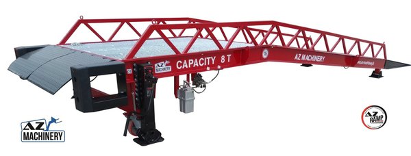 **RENTAL** Loading Ramp with with hydraulic tilting bridge -  AZ RAMP - STAR- 8T. 8 ton capacity