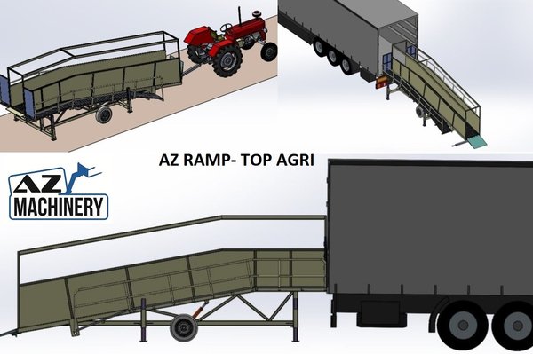 Mobile ramp on trailer for cattle loading.  Brand: AZ RAMP - Type: TOP AGRI