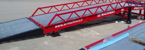 Loading Ramp with with hydraulic tilting bridge -  AZ RAMP - STAR- 20T-ZR. 20 ton