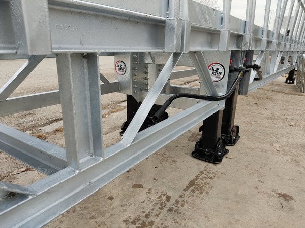 Galvanized steel side loading platform for pedestrians. AZ RAMP - DISPATCH M-L-7070