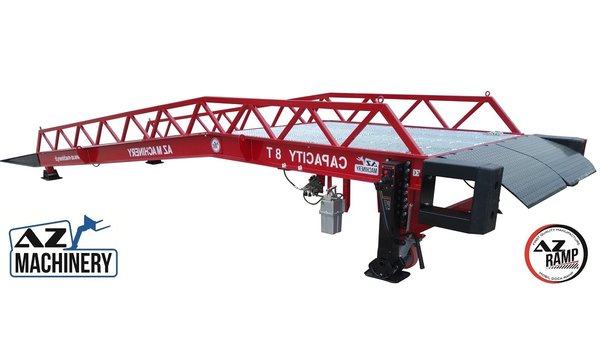 Loading Ramp with with electric tilting bridge -  AZ RAMP - STAR- 10T-ZR-E. 10 ton capacity