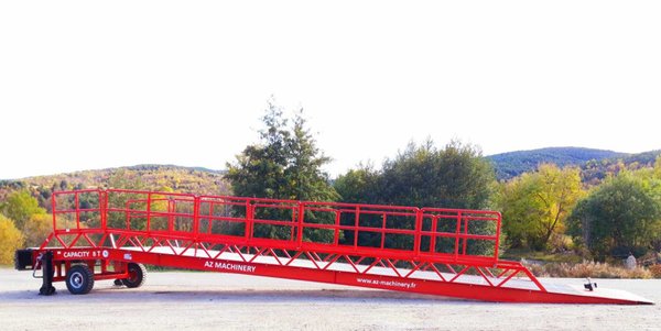 AZ RAMP-EASY XL-10 OTC . Mobil Loading Ramp  WIDE With Level Off, 10 t Capacity