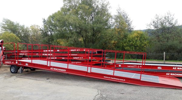 AZ RAMP-EASY XL-8-RL . USED Mobil Loading Ramp  WIDE With Level Off, 8 t Capacity