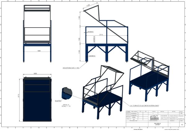 Table de quai - Fabrication sur mesure